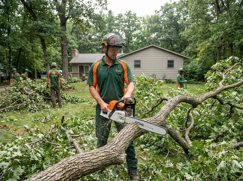 Storm Damage Cleanup in Mount Pleasant, WI